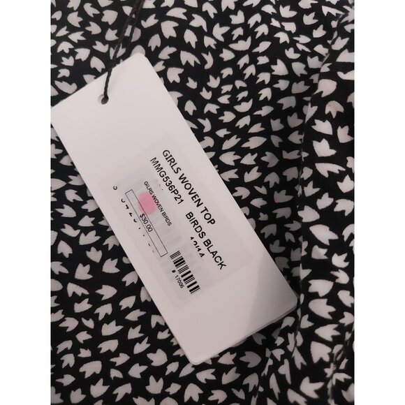 NWT Mini Molly Girls Black Bird Spaghetti Strap Camisole Shirt Sz 12/14 - Picture 7 of 10